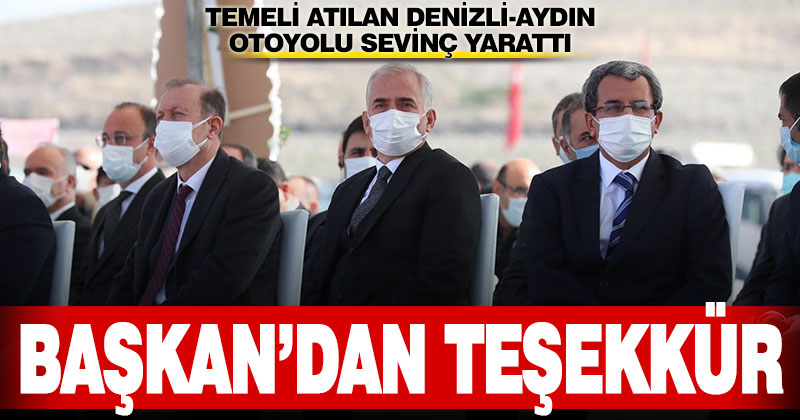 Başkan Zolan’dan Denizli-Aydın Otoyolu için teşekkür mesajı