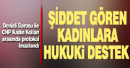 Denizli Barosu ile CHP Kadın Kolları arasında protokol imzalandı, şiddet gören kadınlara hukuki destek verilecek
