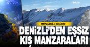 Mevsimin ilk gününde Denizli’den kış manzaraları