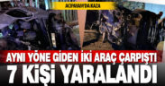 Acıpayam’da aynı yönde giden iki aracın karıştığı kazada 7 kişi yaralandı