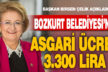 Bozkurt Belediyesi’nde asgari ücret 3.300 lira olarak uygulanacak