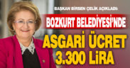 Bozkurt Belediyesi’nde asgari ücret 3.300 lira olarak uygulanacak