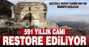 Denizli’deki 591 yıllık Sultan 2. Murat Camisi’nin restorasyonu devam ediyor