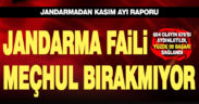 Jandarmadan kasım ayı icraat raporu