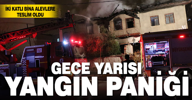 Sümer’de iki katlı bina alevlere teslim oldu