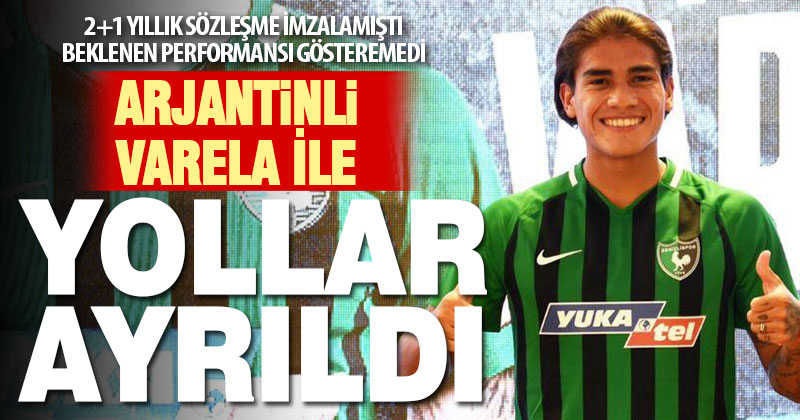 Denizlispor’da Arjantinli futbolcu Fede Varela ile yollar ayrıldı
