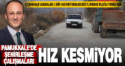 Çeşmebaşı Mahallesindeki toprak yollar, parke taşı ile kaplandı