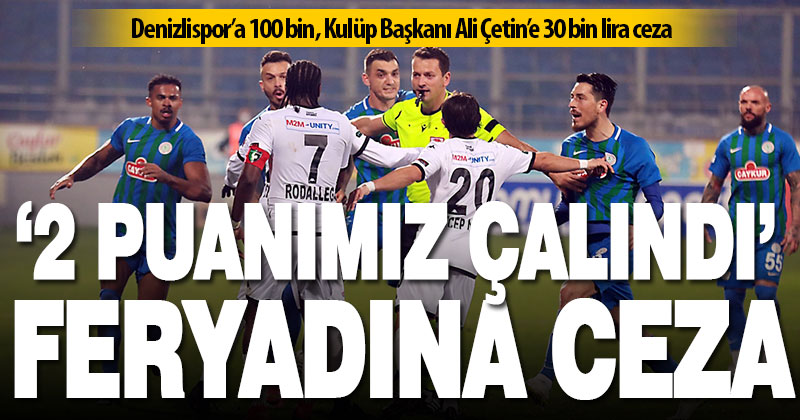 PFDK’den Denizlispor’a 100 bin Ali Çetin’e 30 bin lira ceza