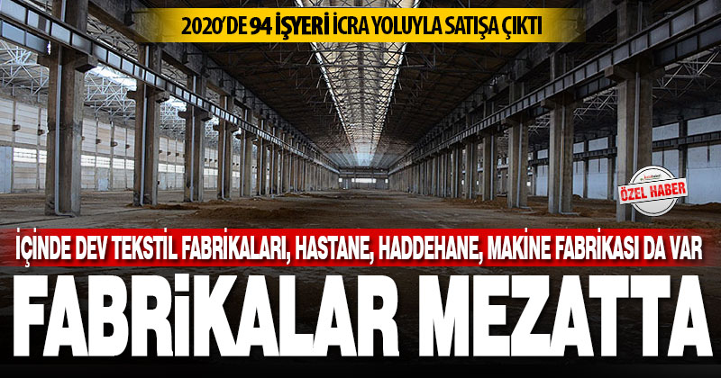 Denizli’de 2020’de 20’si fabrika 94 işyeri icra yoluyla satıldı