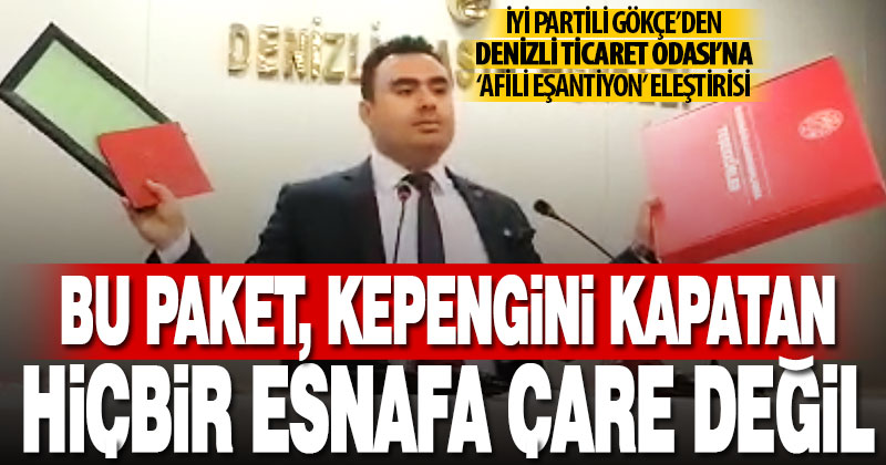 İyi Parti Merkezefendi İlçe Başkanı Ertuğrul Gökçe’den DTO’ya ‘afili eşantiyon’ eleştirisi