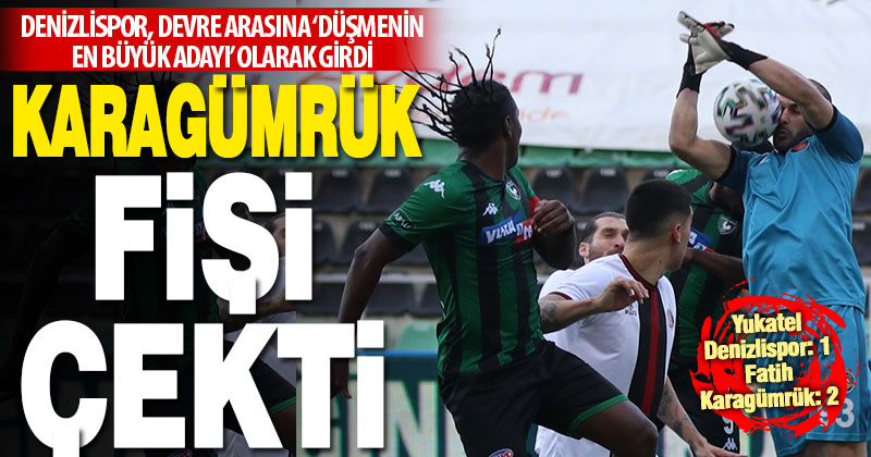 Denizlispor, kendi evinde Karagümrük’e 2-1 yenildi