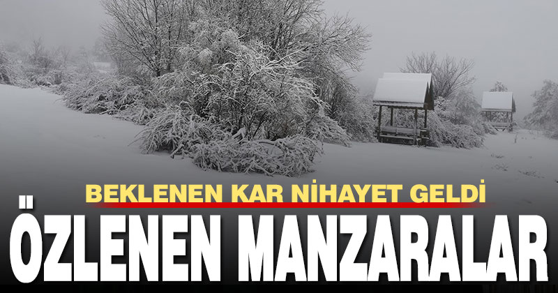 Denizli’ye beklenen kar yağdı, özlenen manzaralar ortaya çıktı