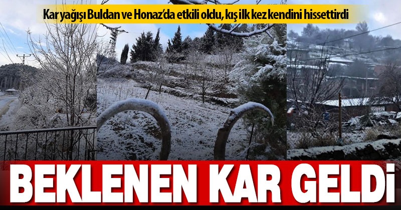 Beklenen kar geldi, ilçeler beyaza bürünmeye başladı