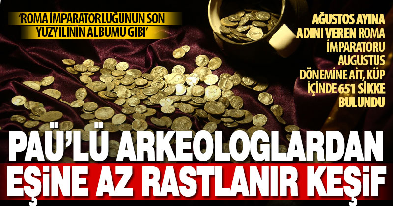 PAÜ’lü arkeologlar, Roma dönemine ait çok özel sikke koleksiyonu buldu