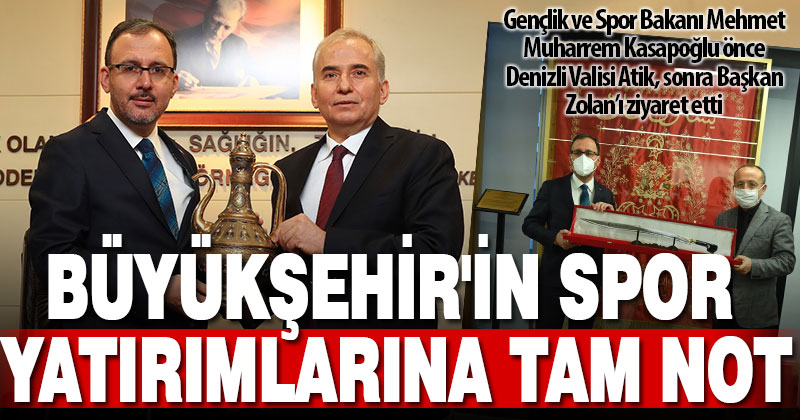 Bakan Kasapoğlu Denizli’de: Büyükşehir’in spor yatırımlarına övgü