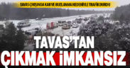 Kar ve buzlanma nedeniyle Tavas çıkışı trafiğe kapandı