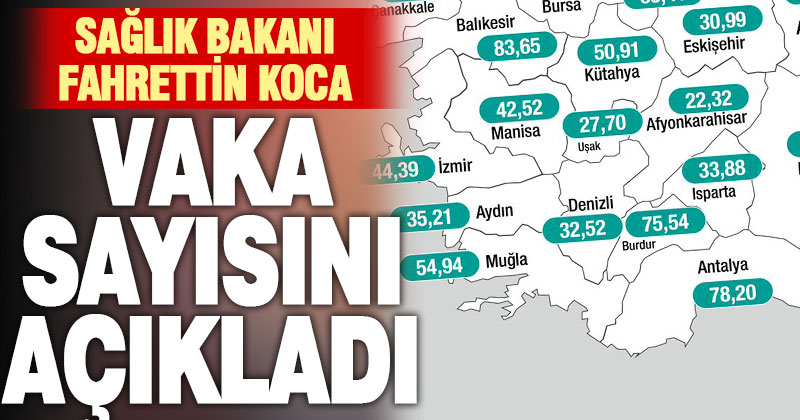 Sağlık Bakanı Koca, illere göre vaka sayısını açıkladı: Denizli’de durum ne?