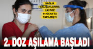 Sağlık çalışanlarına ikinci doz aşılama başladı