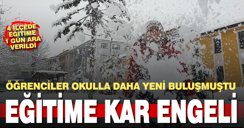 Denizli’nin 4 ilçesinde yüz yüze eğitime kar engeli