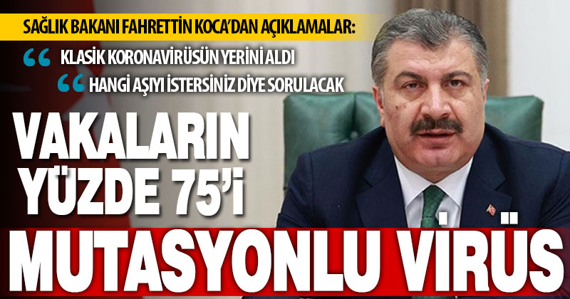 Koronavirüs vakalarının yüzde 75’i mutasyonlu