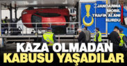 Denizli’de jandarma, simülasyon aracıyla emniyet kemerinin önemine dikkati çekti