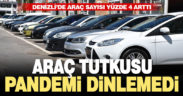 Denizli’de trafiğe kayıtlı araç sayısı şubat ayında yüzde 4 arttı