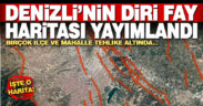 Denizli’nin diri fay haritası yayımlandı! İşte o harita