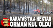 Karataş’taki orman yangınında 4 hektarlık alan zarar gördü