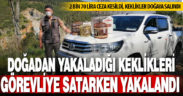 Kaçak avladığı 8 kekliği görevlilere satmaya çalışan kişiye para cezası