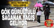 Denizli’de pazartesi günü gök gürültülü sağanak yağış var