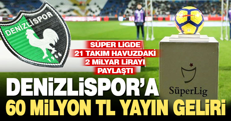 Süper Lig’de yayın gelirleri açıklandı, en az parayı Denizlispor aldı