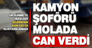 Kamyon şoförü mola verdiği sırada fenalaştı, hayatını kaybetti