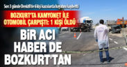 Bozkurt’ta otomobil ile kamyonet çarpıştı: 1 ölü