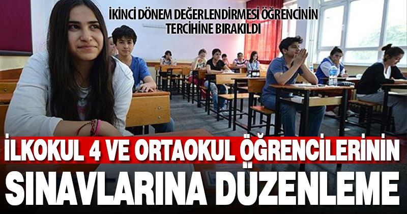 İlkokul 4. sınıf ve ortaokul sınavları Kovid-19 tedbirleri doğrultusunda tekrar düzenlendi
