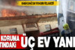Babadağ’da biri koruma altındaki 3 ahşap ev yandı