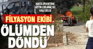 Denizli Sağlık Müdürlüğü’ne bağlı filyasyon ekibini taşıyan araç yandı