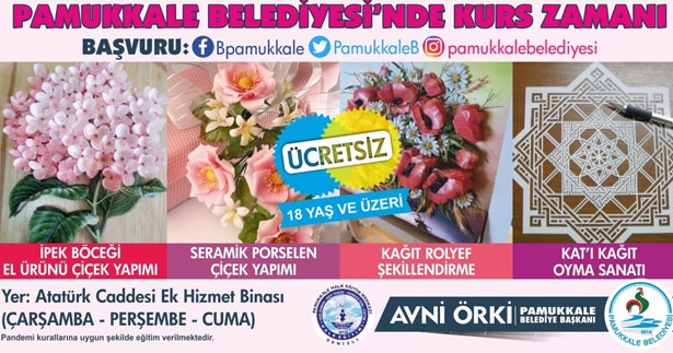 Pamukkale’de kurslar kaldığı yerden devam ediyor