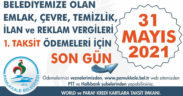 Pamukkale’de vergi ödemelerinde son gün 31 mayıs