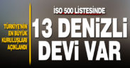 İSO 500 listesi açıklandı. Denizli’den 13 firma listeye girdi