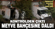 Kamyonet meyve bahçesine devrildi: 2 yaralı
