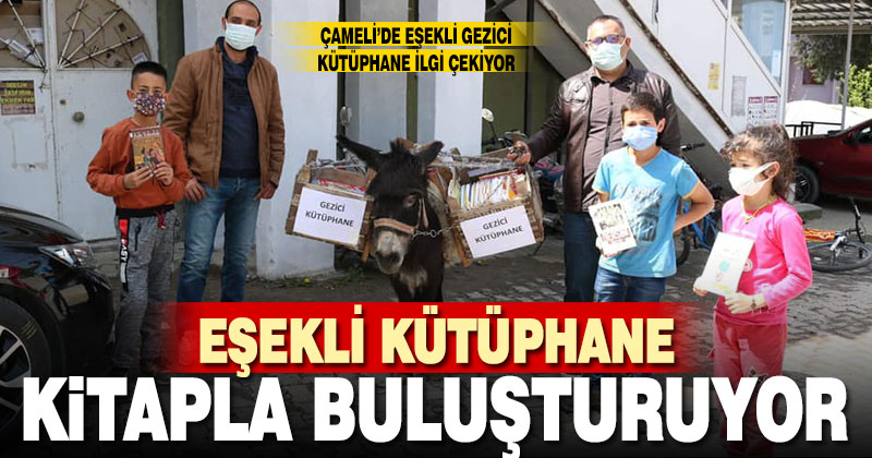 “Eşekli kütüphane”, çocukları kitapla buluşturuyor