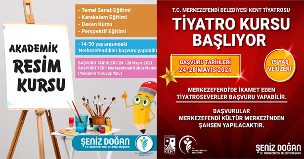 Merkezefendi’de tiyatro ve akademik resim kursu kayıtları başladı