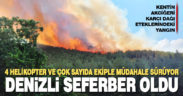 Göveçlik’teki yangına havadan ve karadan müdahale sürüyor