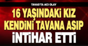 Tavas’ta 16 yaşındaki kız kendini astı