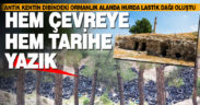 Antik kentin yanı başında çirkin görüntü