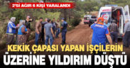 Kekik çapası yapan işçilerin üzerine yıldırım düştü: 2’si ağır 6 yaralı