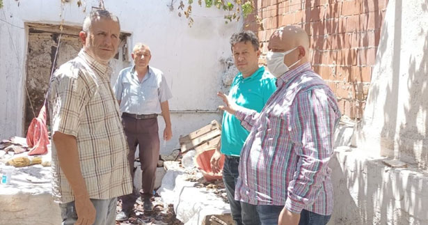 Buldan’da evi yanan aileye başkan desteği