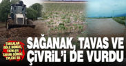 Sağanak yağış Tavas ve Çivril’de de hayatı olumsuz etkiledi