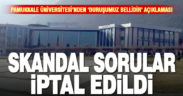 Pamukkale Üniversitesi’nden ‘skandal sorular iptal edildi’ açıklaması
