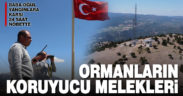 Denizli’deki Akdağ Tepesi’nde baba oğul yangına karşı 24 saat nöbet tutuyor
